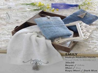 Eco Cotton Organic Towels Emily - Blue