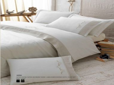 Eco Cotton Fitted Bed Linen  Set Hera- Cream