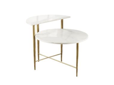 Meridien Patna Table (Marble Topside + Iron Base) (AN230WEC)