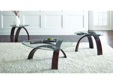 Meridien Pitman Table Set (3xTriangle Glass Top + 03xTable Base)