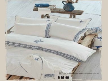 Eco Cotton Fitted Bed Linen  Set Ekin- White